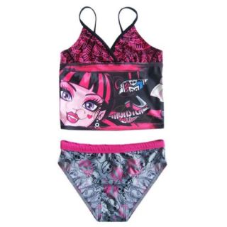 Monster High Skull Girls Tankini Swimsuit Kids Swimwear Beachwear Costume 6 14