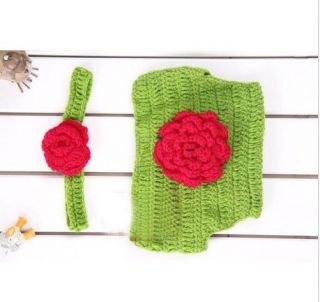 Cute Baby Infant Hand Knitted Flower Costume Photo Photography Prop Newborn L1