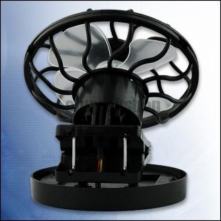 Black Eco Friend Mini Clip Solar Sun Energy Power Panel Cell Cooling Fan Cooler