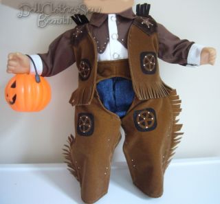 Doll Clothes Fits Bitty Baby Cowboy Costume Halloween