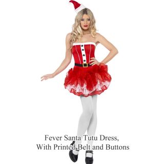 Ladies Womens New Sexy Christmas Santa Girl Pinup Fancy Dress Costume Outfit