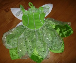 NIP Baby Infant Girls Disney Deluxe Tinker Bell Costume Dress Up Size 6 9 MO