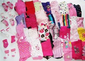 LOT 60 PIECE BABY GIRL INFANT NEWBORN 0 3 3 6 MONTHS FALL WINTER CLOTHES 3 6 0 3