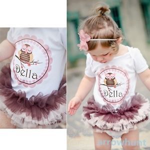 Girls One Piece Costume Baby Cotton T Shirts Tutu Dress Romper Outfits 0 3 Year