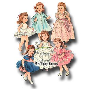 Vtg Toddler Baby Doll Clothes Pattern 23" Saucy Walker Tootles Baby Sue