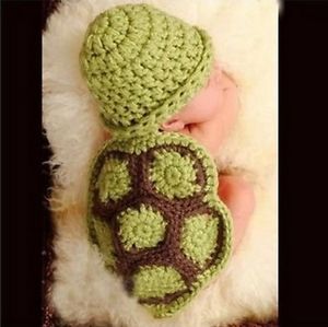 Newborn Baby Tortoise Infant Hand Knitted Costume Photo Photography Prop Hats 8