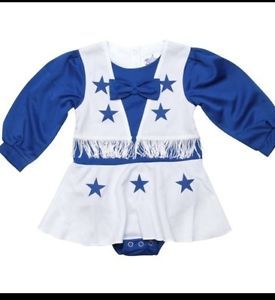 Dallas Cowboys Girls Cheerleader Baby Toddler Cheerleading 2T Halloween Costume