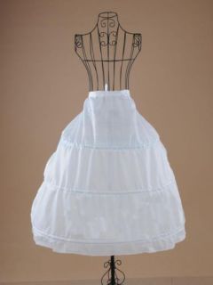 Elegant Women's Bridal Petticoat 3 Hoop Wedding Dress Ball Gown Bone Crinoline