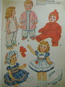 Vintage McCalls Sweet Sue Betsy Wetsy Baby Doll Clothing 19 21" Sewing Pattern