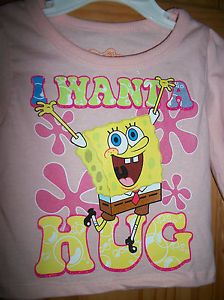 New Spongebob Baby Clothes 12M Sponge Bob Shirt Nick Long Sleeve Infant Top Hug