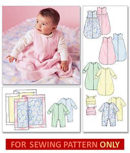 Sewing Pattern Make Baby Layette Buntings Romper Blanket Cap 4 Sizes 13 27 Lb