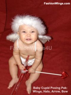 Baby Cupid Costume Props Angel Wings Halo Arrow Bow Set