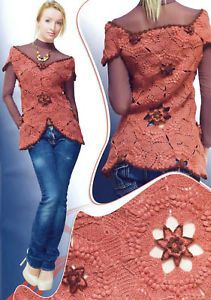 Crochet Patterns Hairpin Lace Women Dresses Cardigans Tops Magazine Duplet 120