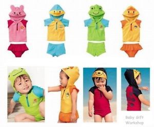 Baby Boys Girls Childrens Kids Two 2 Piece Sunsuit Swimming Costume Swim Suit