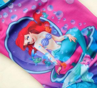 Girls Princess Ariel Mermaid Swimming Costume Swimsuit Bathing Suit 2 7 Years