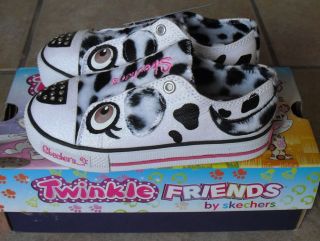Toddler Girls Skechers Twinkle Toes Friends Light Up Animal Print Fur Shoes