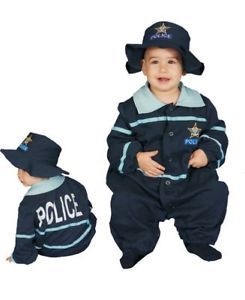 Baby Police Officer Deluxe Infant Toddler Costume w Hat