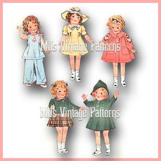 Vintage Shirley Temple Doll Clothes Pattern 25"