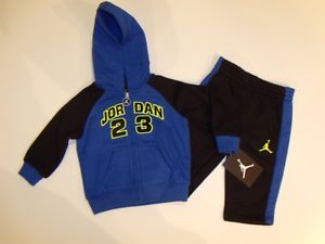Baby Boys Nike Air Jordan Hoodie Jacket Pants Outfit Set 3 6M New Clothes