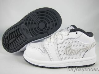 Nike Jordan 1 Phat Low TD White Gray Black Cement Baby Infant Toddler All Size
