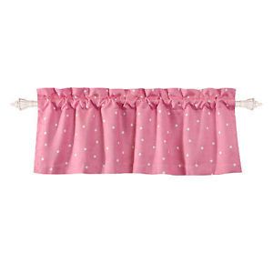 NIP Naptime Window Valance Bright Pink Polka Dot Baby Girls Bedroom Nursery