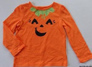 Pumpkin Toddler Girls 3T Costume Shirt Tee Long Sleeve Halloween Top