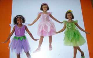 Girls Purple Rose Fairy Costume Dress Up Size SM 2T 4T Med 3 5 Wings Tulle