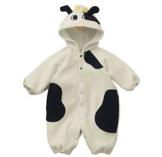 Baby Halloween Christmas Party One Piece Romper Costume Outfit Hat Milk Cow