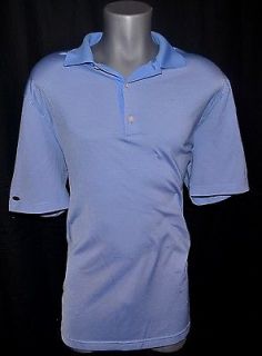 Men's Blue Check Greg Norman 2 Below Golf Polo Shirt XL