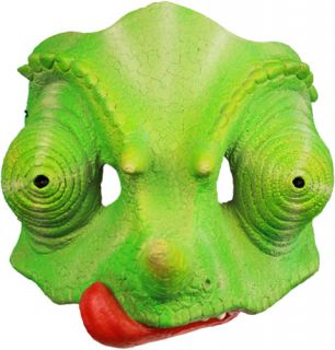 Chameleon Mask Green Reptile Halloween Costume