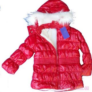 BNWT Girl Nice Winter Warm Coat with Furry Hood Jacket