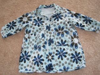 OILILY 3T 4T 92 104 Blue Floral Bubble Dress Velvet