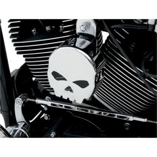 Chrome Skull Profile Horn Cover for Harley Softail Dyna Touring Sportster
