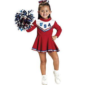 Toddler Girls Patriotic Cheerleader Costume 3T 4T
