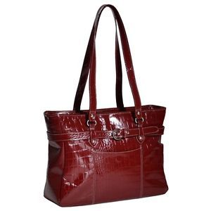 Siamod Ladies' Accessories Women's Italian Croco Leather Laptop Case Tote Bag