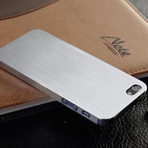 New Ultra Thin Brush Metal Aluminum Case Cover Back for iPhone 4 4S Silver QWE01