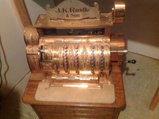 Antique Brass National Cash Register 104 4 Drawer All Brass Perfect