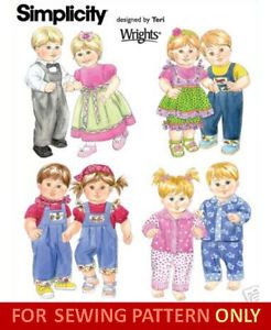 Clothes Pattern Fits Baby Doll Bitty Twins Tiny Tears