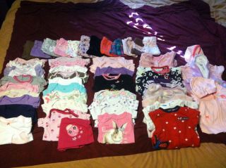 53 Piece Baby Girl Clothing Lot 0 3 Months