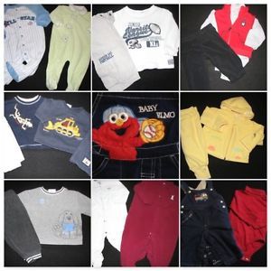 Huge 6 9 Months 6M 9M Baby Toddler Boys Fall Winter Lot of Clothes 32 Pieces B57