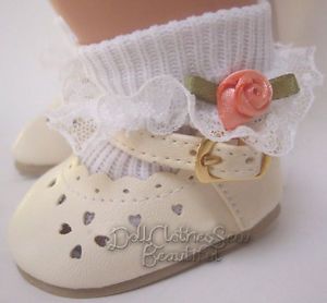 Doll Clothes Fit Bitty Baby Ivory Dress Shoes Socks