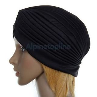 Fashion Ladies' Polyester Pleated Turban Head Wrap Headwrap Cap Twist Hat