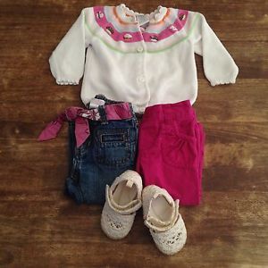 6 12 Mixed Baby Girl Clothing and Shoe Lot