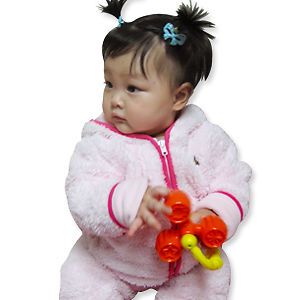 Made in Korea Bear Hood Set Baby Boy Girl Infant Warm Clothing Pink