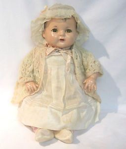 Effanbee Sugar Baby Composition Cloth Baby Doll SE Orig Clothes Open Mouth Rarer