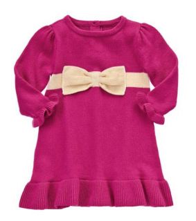 Gymboree Baby Girl Clothes Bonjour BEBE Sweater Dress Pink 6 12 18 24 Months