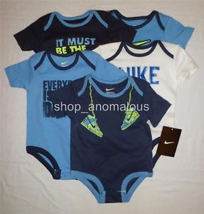 New Nike Logo Baby Boys Bodysuits Shirts Clothes Lot Set Sz 6 9M 9 Months