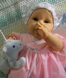 Lifelike RARE 21" Berenguer Baby Doll Open Close Eyes Great to Reborn or Play