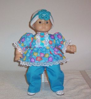 Dolls Clothes Outfits Blue Purple Flowers Pants Fit Bitty Baby Berenguer 15 17