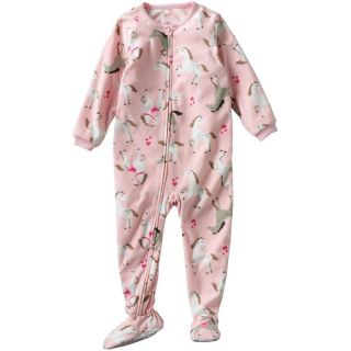 Carter's Toddler Girls Pink Horse Microfleece Footed Pajamas $22